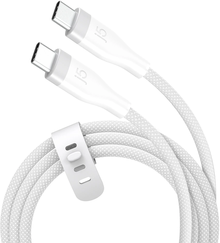 j5create USB-C 60W Itin minkštas, dvigubai pintas kabelis greitam įkrovimui (JUCX18L18W-N)