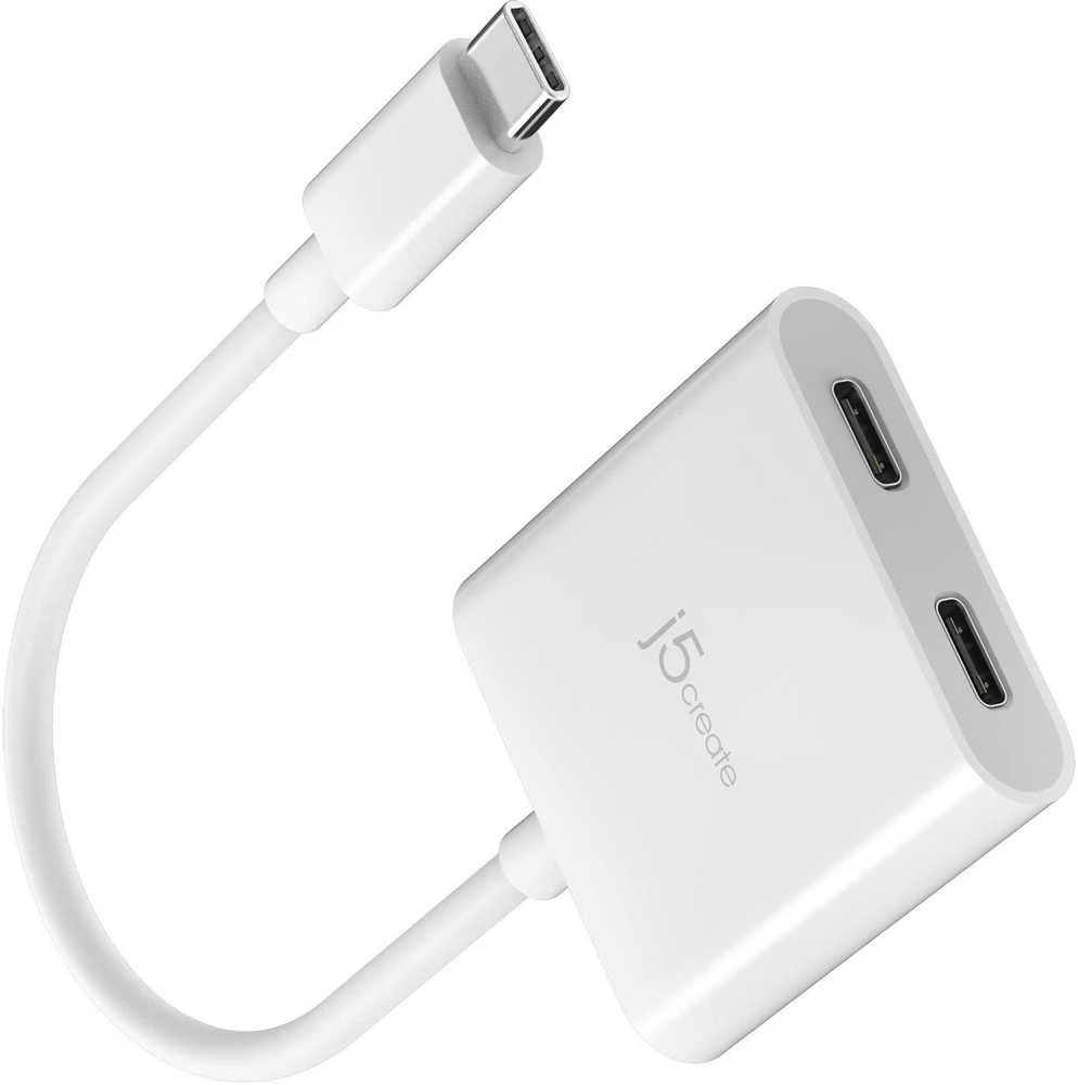 J5create – USB-C į dvigubą USB-C su vaizdo arba maitinimo šaltiniu