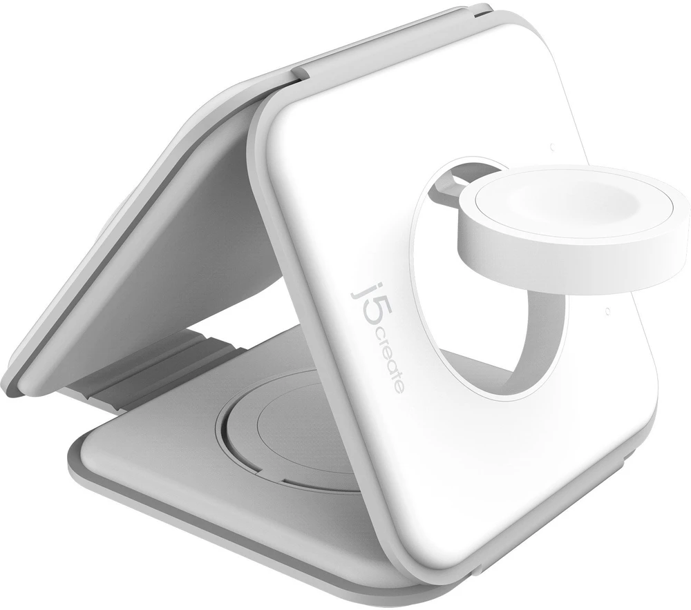 Nezatříděno J5create – Qi2 3 viename magnetinė belaidė įkrovimo stotelė kelionei