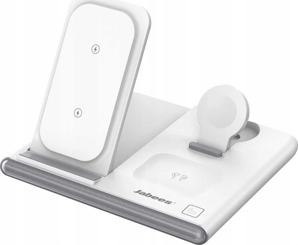 Jabees PowerGlow 4w1 Qi įkroviklis Baltas (SB9619)