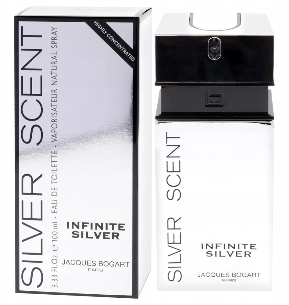 Jacques Bogart Sidabrinis Scent Infinite Sidabrinis EDT tualetinis vanduo vyrams, 100 ml