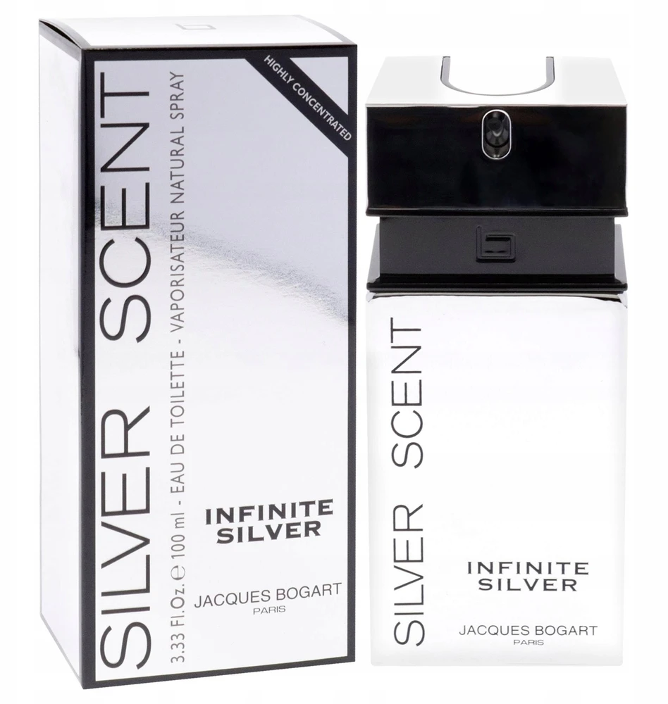 Jacques Bogart Sidabrinis Scent Infinite Sidabrinis EDT tualetinis vanduo vyrams, 100 ml