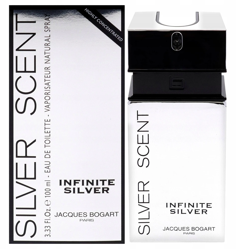 Jacques Bogart Sidabrinis Scent Infinite Sidabrinis EDT tualetinis vanduo vyrams, 100 ml