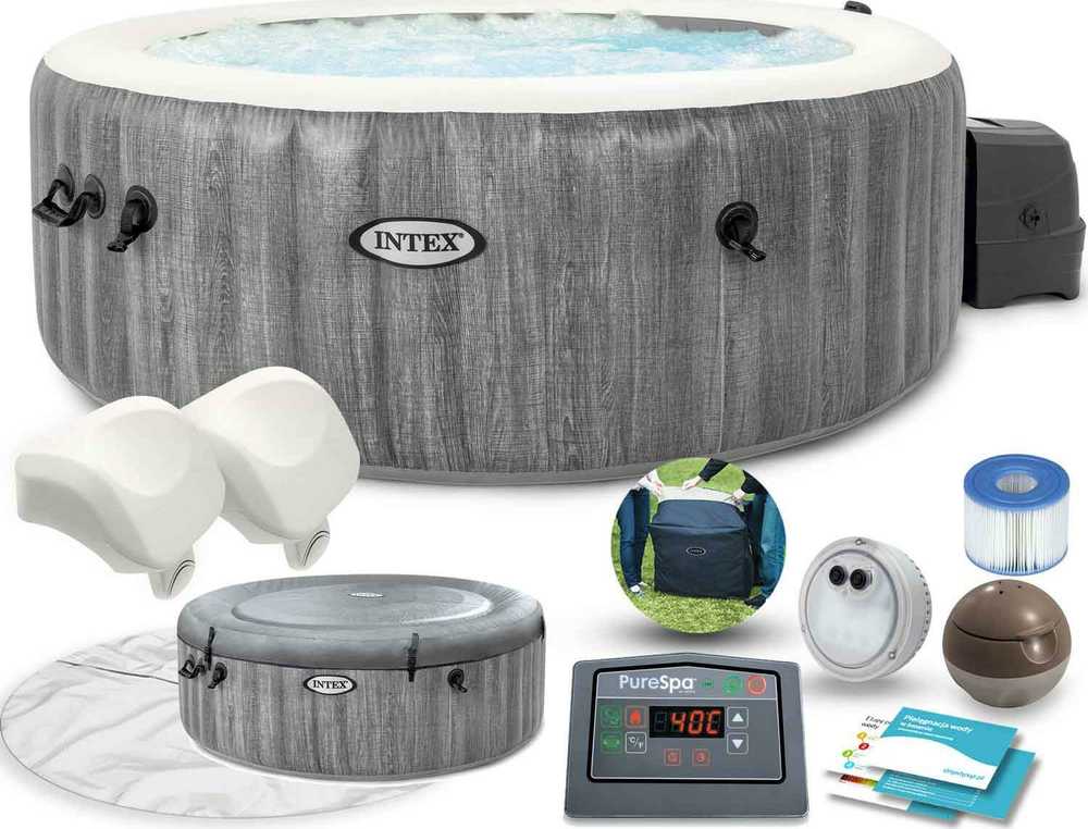 Sodo sūkurinė vonia Intex PureSpA Greywood Deluxe 196 cm x 71 cm (28440)