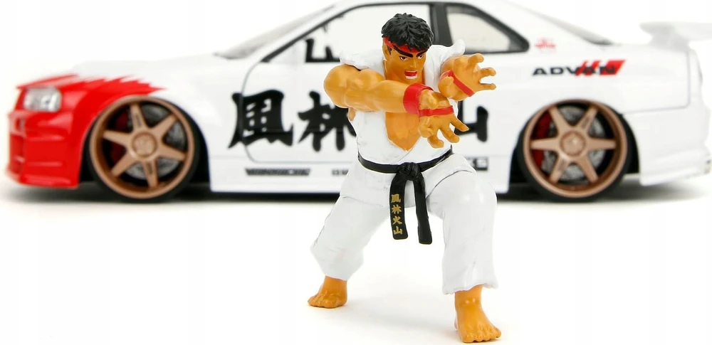 Jada Street Fighter Ryu 1:24 Nissan Skyline GTR 253255071