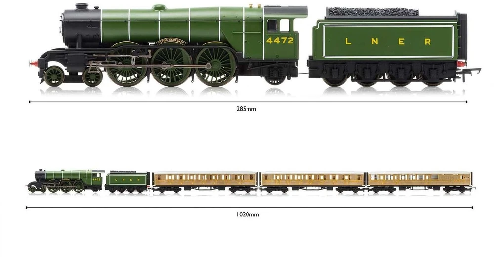 Jada Toys Hornby OO 1:76 rinkinys Flying Scotsman traukinio modelis