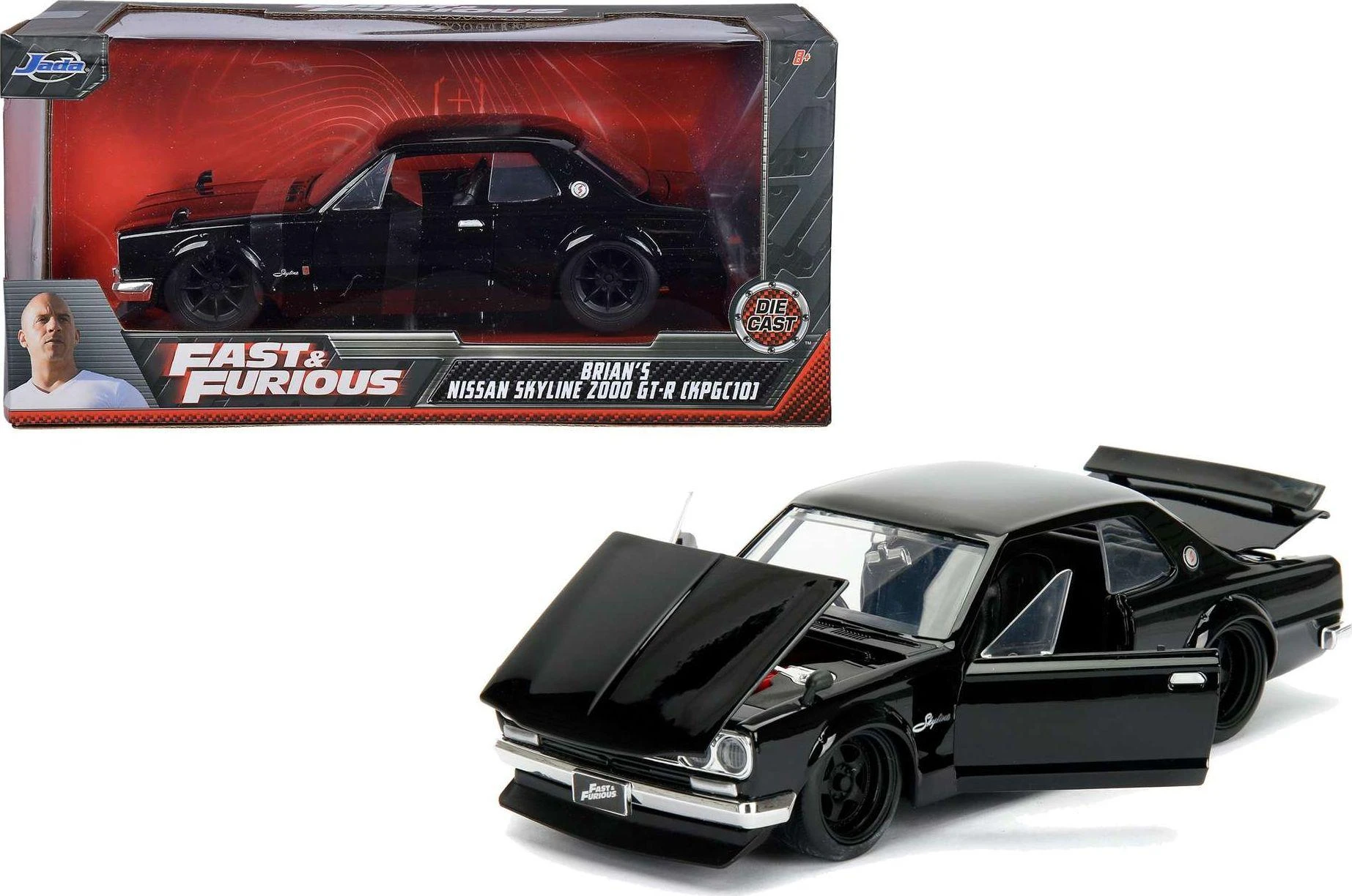 SIMBA Jada Toys Nissan Skyline 2000 GT-R Fast ir Fast Fast & Furous 1: 24 (12341)
