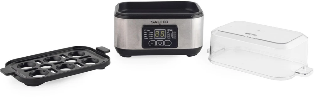 Kiaušinių virimo prietaisas Salter iki 6 kiaušinių Salter DIGITAL 430W Garų puodas Kiaušiniai Omletai Puodas Matavimo indas