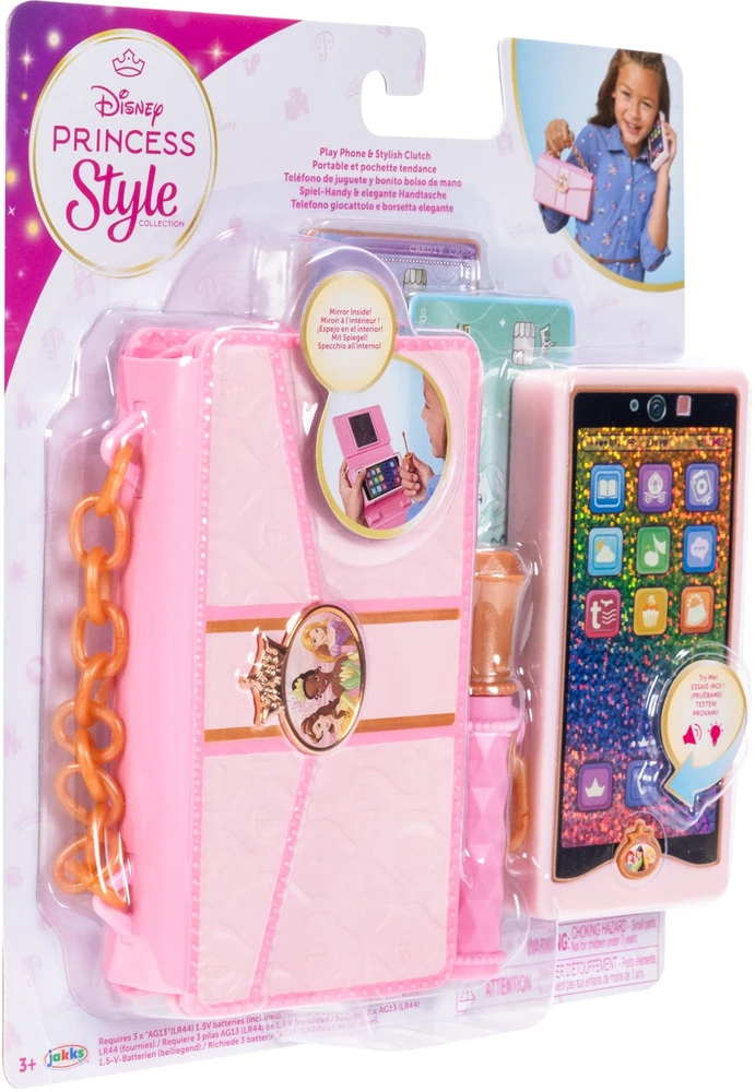 „Disney Princess“ stiliaus kolekcija – žaidimų telefonas ir stilinga delninė (221314)
