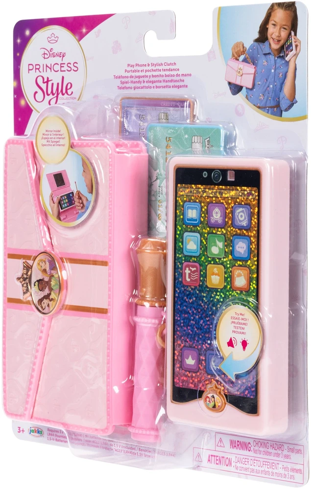 „Disney Princess“ stiliaus kolekcija – žaidimų telefonas ir stilinga delninė (221314)