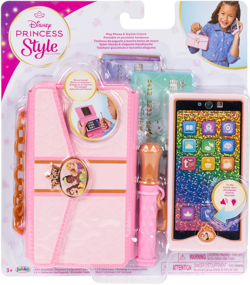 „Disney Princess“ stiliaus kolekcija – žaidimų telefonas ir stilinga delninė (221314)