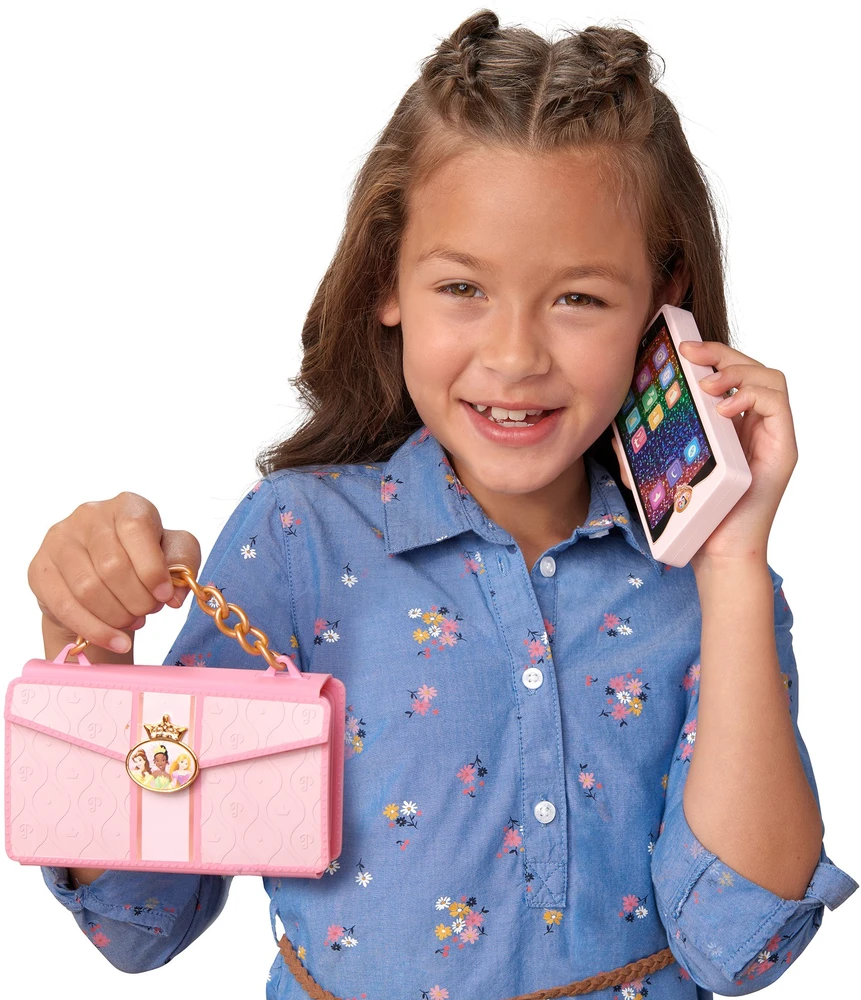 „Disney Princess“ stiliaus kolekcija – žaidimų telefonas ir stilinga delninė (221314)