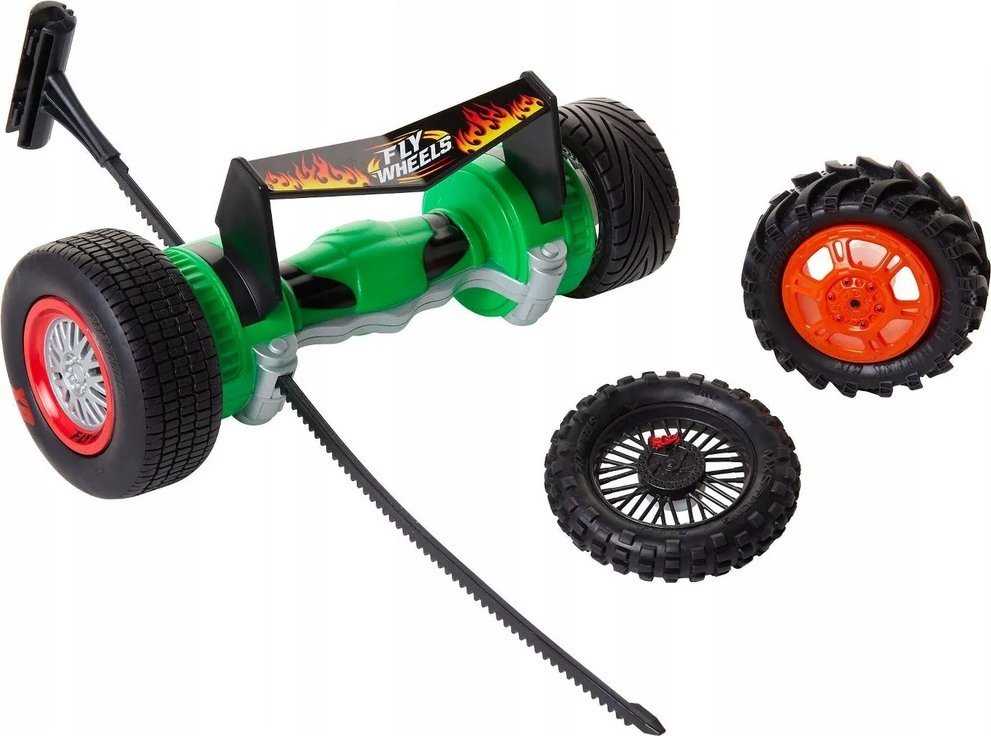 Jakks Pacific, 4 padangos + turbo paleidimo mechanizmas, Jakks Pacific, smagračiai ratai, žalia, berniukams, 8+ metai
