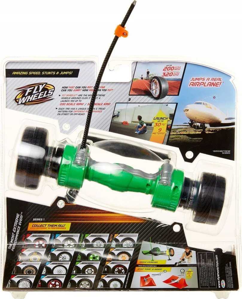 Jakks Pacific, 4 padangos + turbo paleidimo mechanizmas, Jakks Pacific, smagračiai ratai, žalia, berniukams, 8+ metai