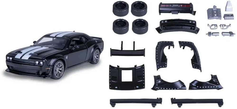 Jamara Dodge Challenger SRT Jailbreak 2in1 1:36 juoda 3+