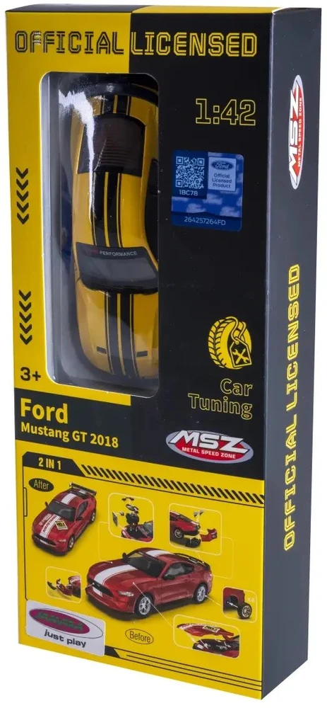 Jamara Ford Mustang GT 1:42 2in1 geltona 3+
