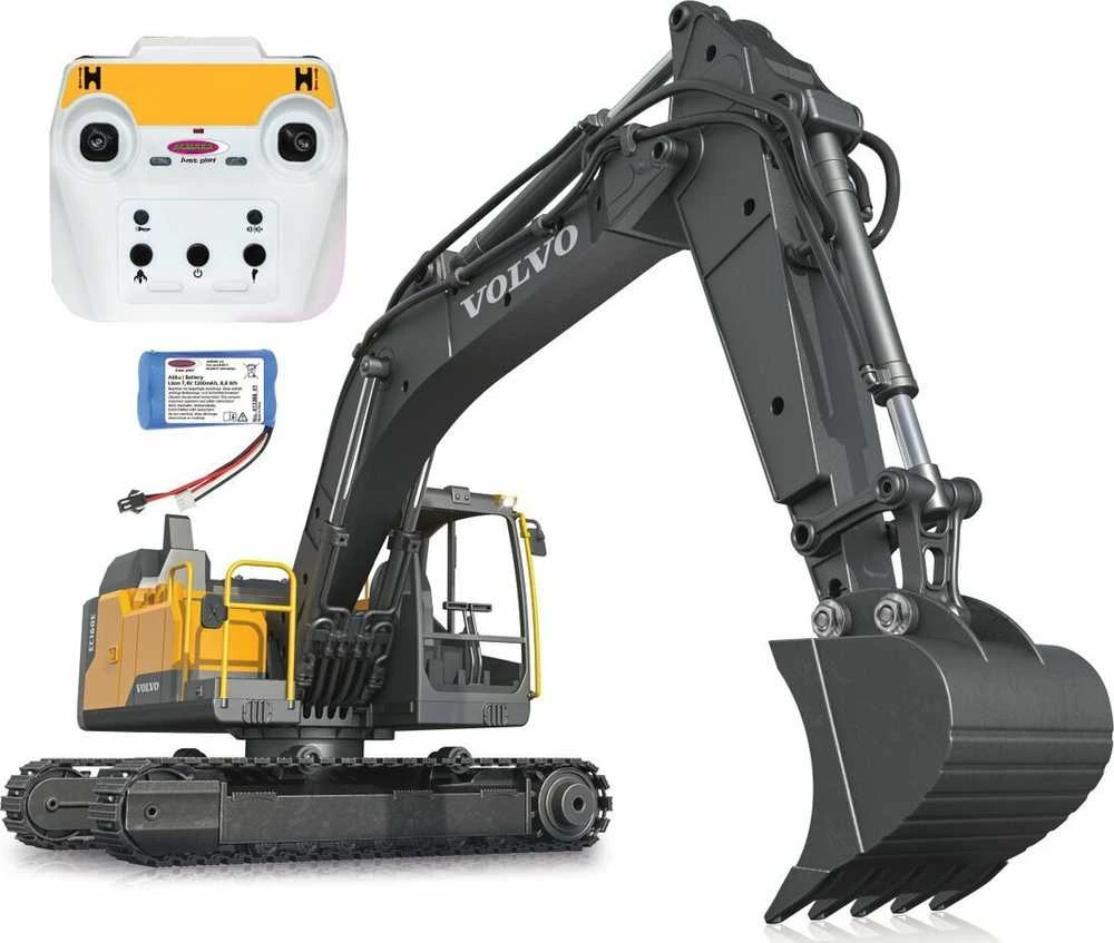 Jamara ekskavatorius Volvo EC160E Metal 1:16 su su griebtuvu ir griovimo plaktuku