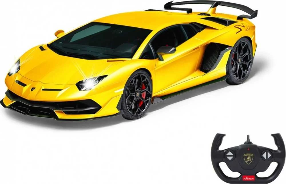 Jamara Lamborghini Aventador SVJ, žaislinė transporto priemonė (geltona, 1:14)