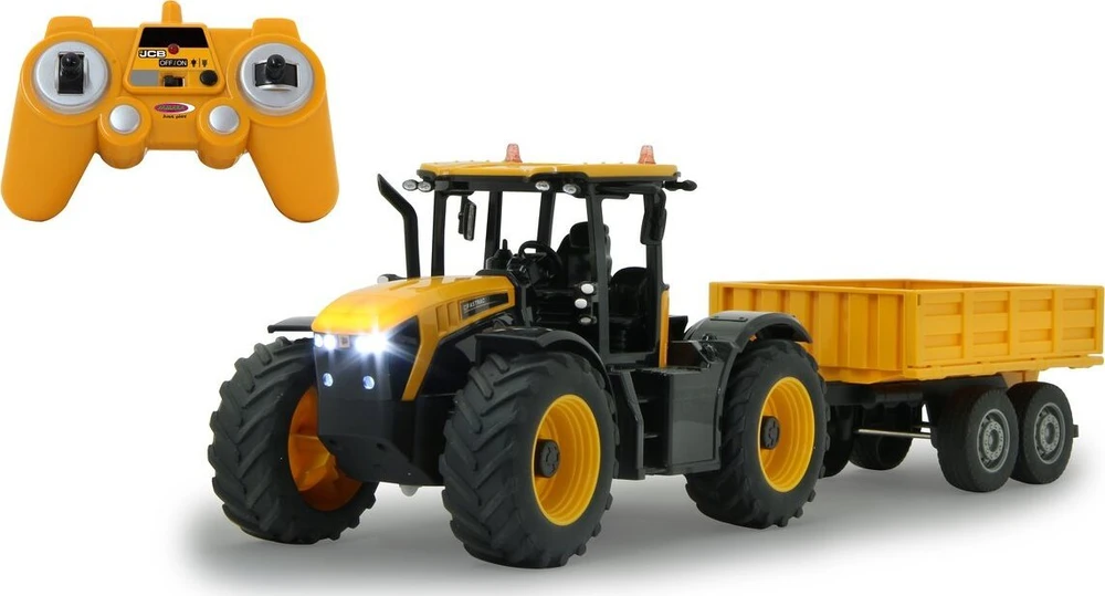 Jamara JCB Fastrac traktorius su savivarčiu priekaba 1:24 2.4GHz