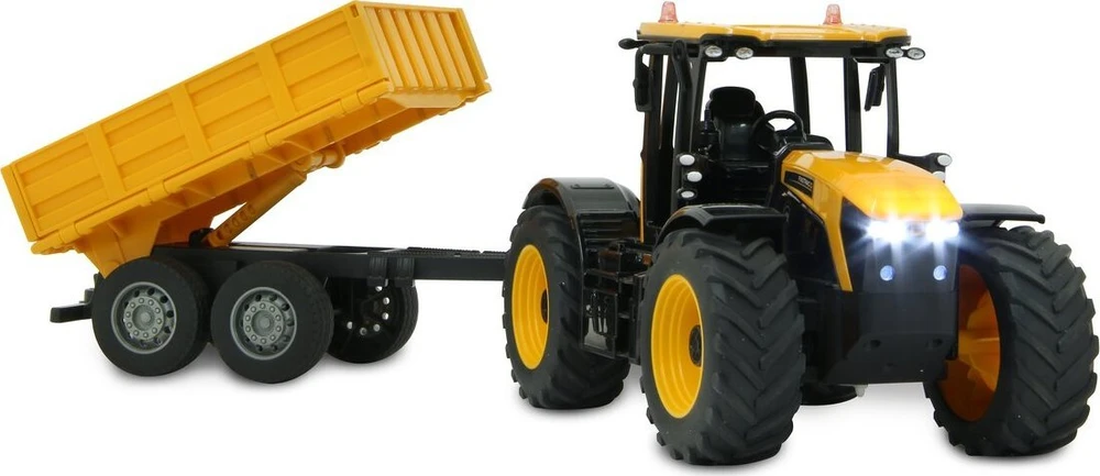 Jamara JCB Fastrac traktorius su savivarčiu priekaba 1:24 2.4GHz