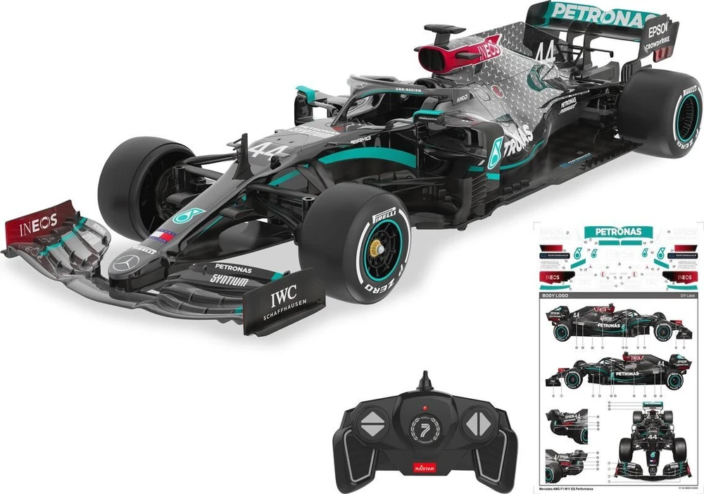 Jamara Mercedes AMG F1 1:18 Performance juoda 2,4GHz 6+