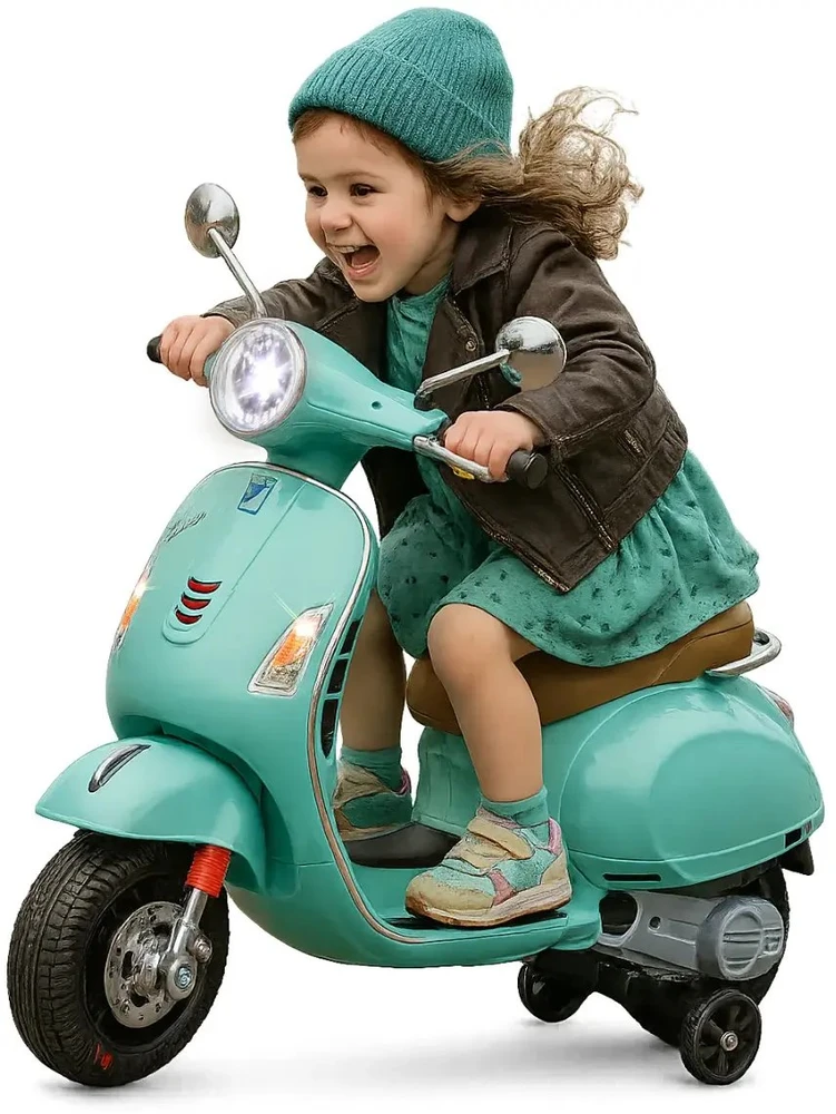 Jamara Važiuojamasis „Vespa GTS 125“, 3 metai, 4 ratas(-ai), žalias, reikalingos baterijos