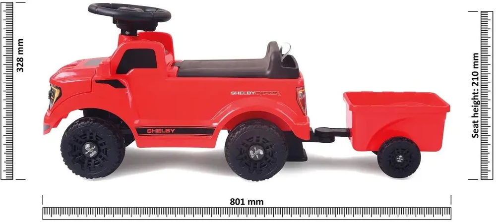Jamara važinėjamas automobilis Shelby Ford F-150 Raptor su priekaba raudona