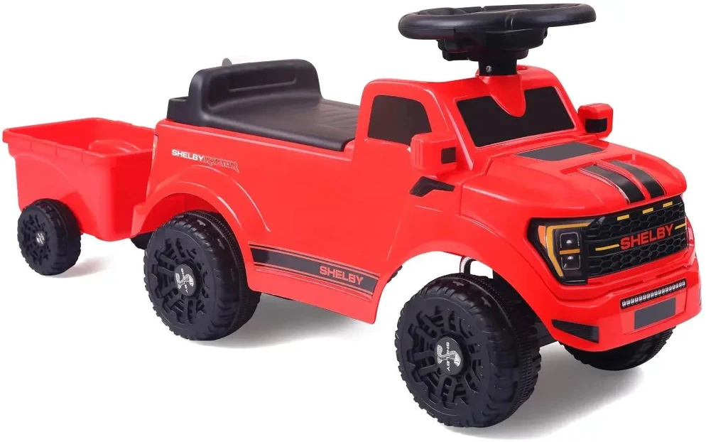 Jamara važinėjamas automobilis Shelby Ford F-150 Raptor su priekaba raudona