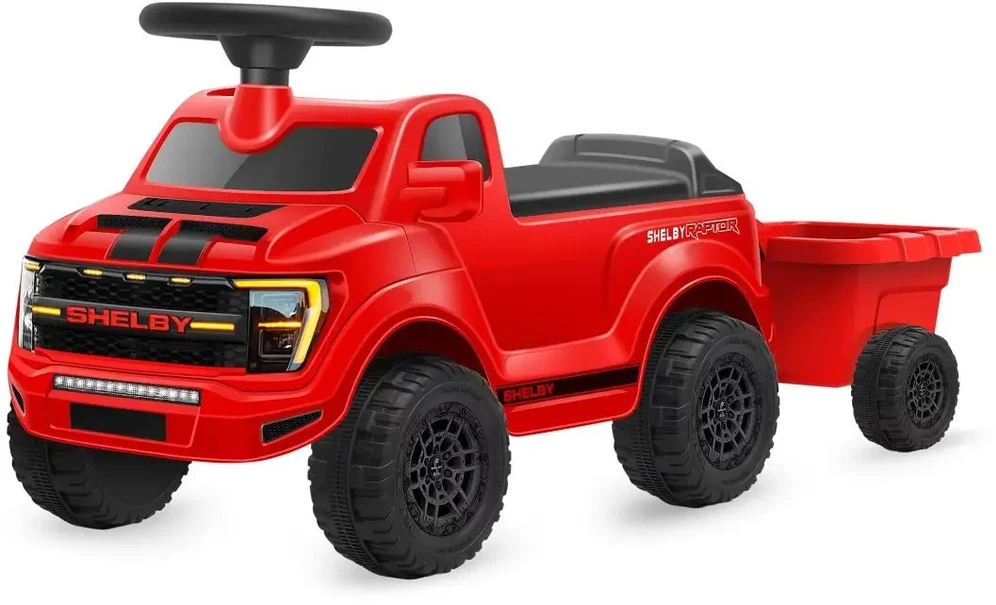 Jamara važinėjamas automobilis Shelby Ford F-150 Raptor su priekaba raudona