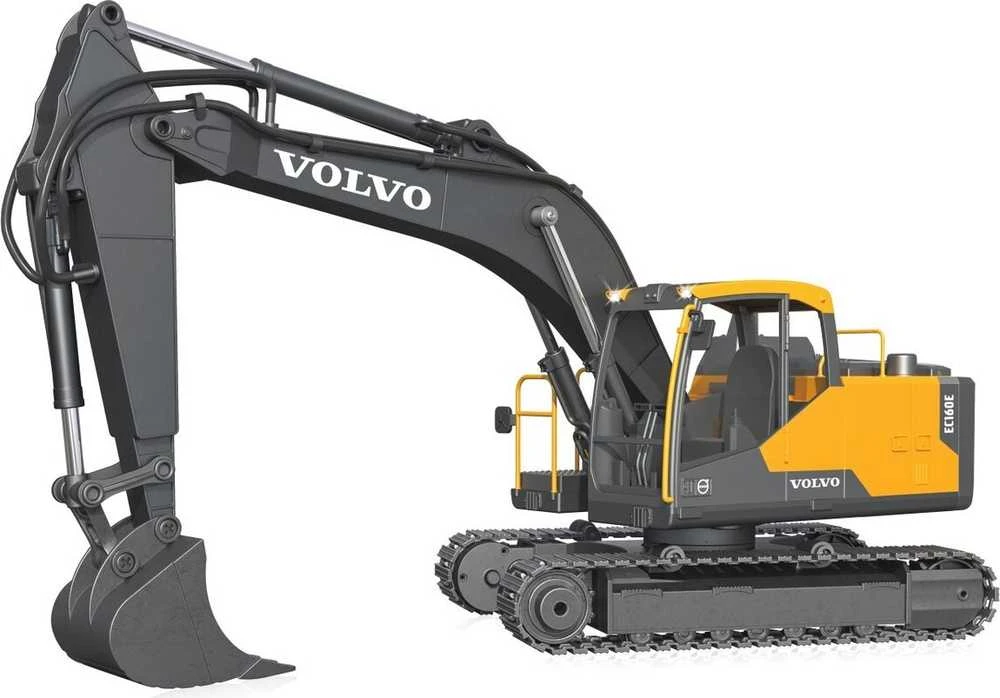 Jamara ekskavatorius Volvo EC160E Metal 1:16 su su griebtuvu ir griovimo plaktuku