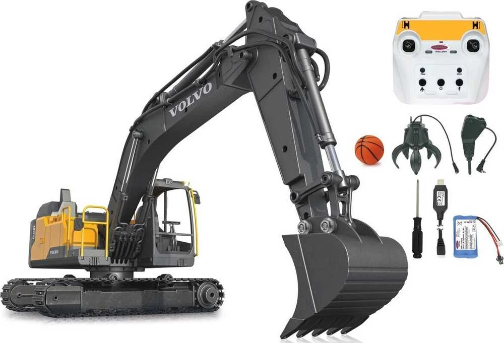 Jamara ekskavatorius Volvo EC160E Metal 1:16 su su griebtuvu ir griovimo plaktuku