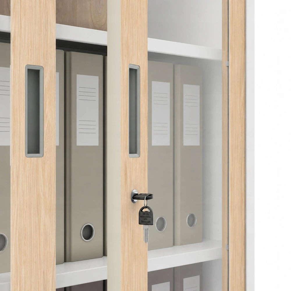 Jan Nowak AMELIA spintelė ECO* Baltas RAL9003 SONOMA OAK H1850*W900*D400