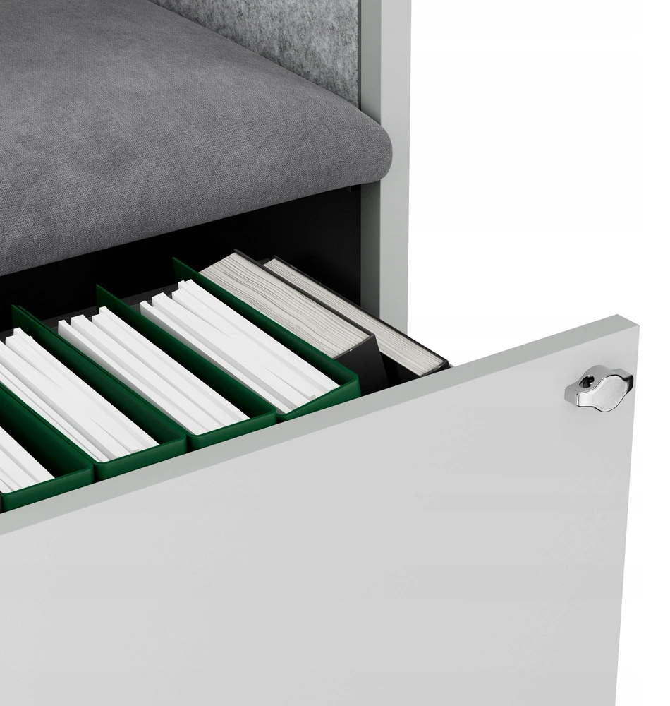 Jan Nowak Akustinė kabina SALLY MentalBox 600 mm – pilkas korpusas, pilka sėdynė