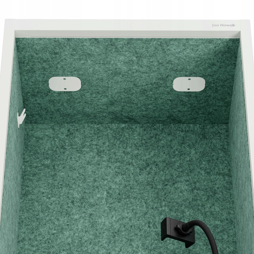 Jan Nowak Akustinė kabina SALLY MentalBox 600 mm – baltas korpusas, žalia sėdynė