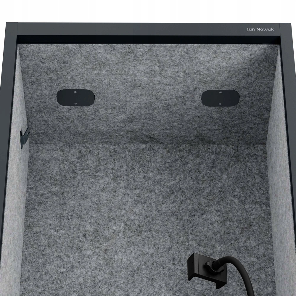 Jan Nowak Akustinė kabina SALLY MentalBox 600 mm – antracito korpusas, pilka sėdynė