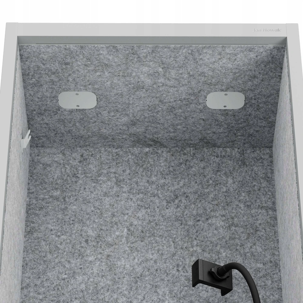 Jan Nowak Akustinė kabina SALLY MentalBox 600 mm – pilkas korpusas, pilka sėdynė