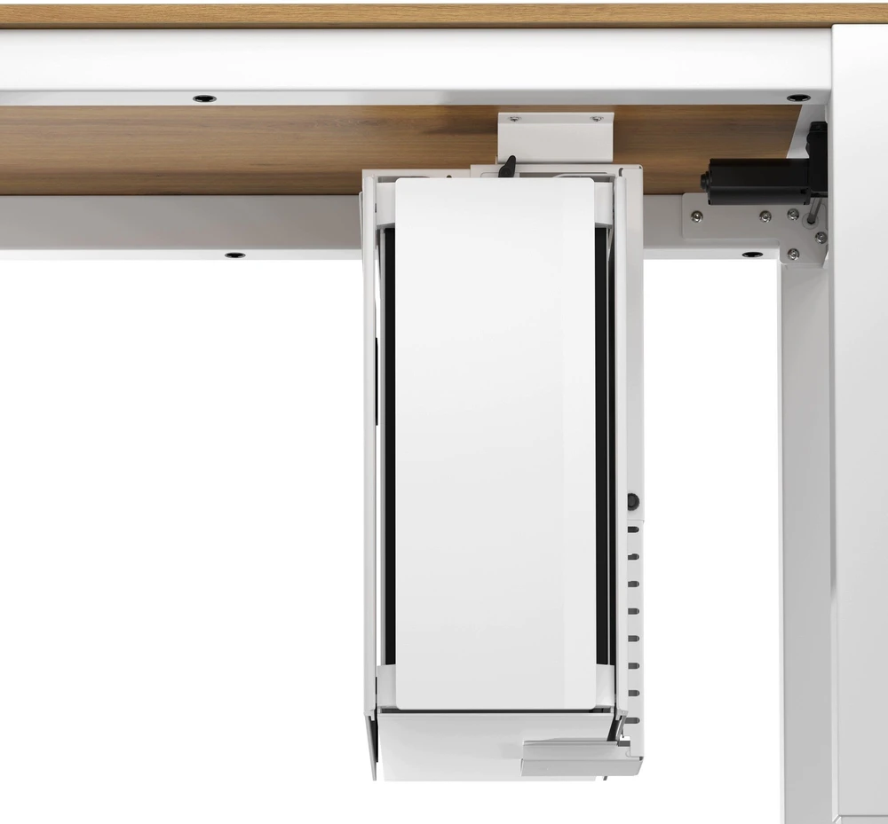 Jan Nowak Laikiklis kompiuteriui po stalu, reguliuojamas, metalinis, baltas: PC Holder (5907367515190)