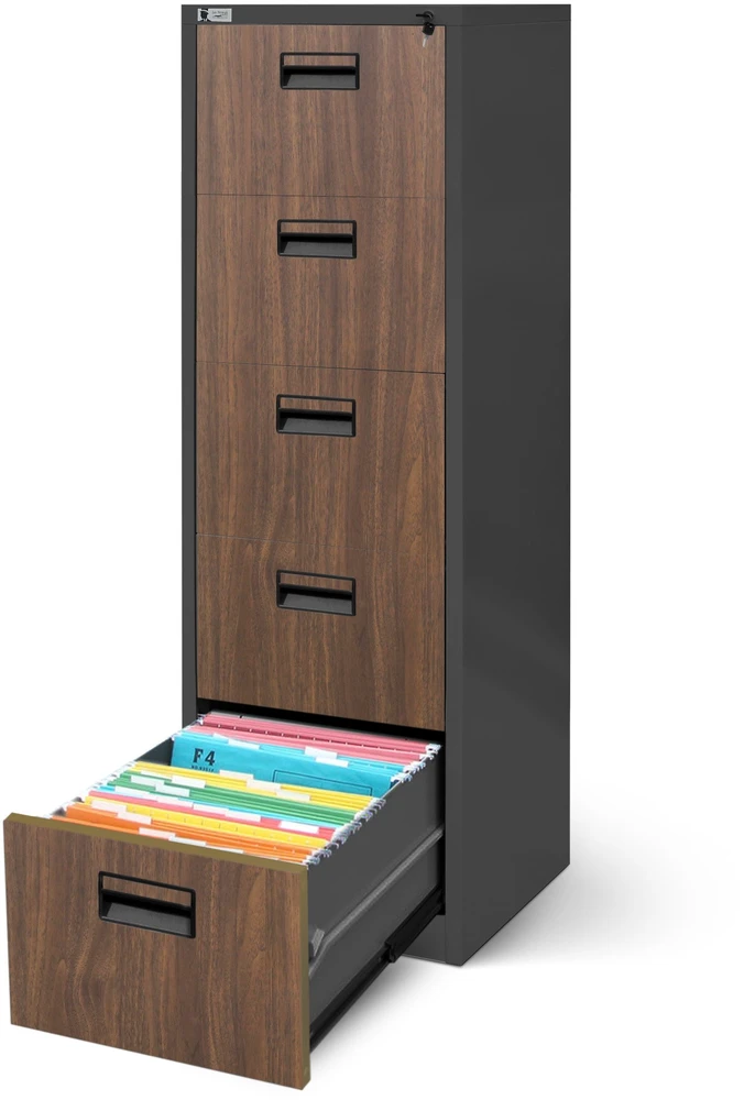Jan Nowak Metalinė kartotekinė spinta SARA V5 460 x 1630 x 620 mm Eco Design* antracito/riešuto