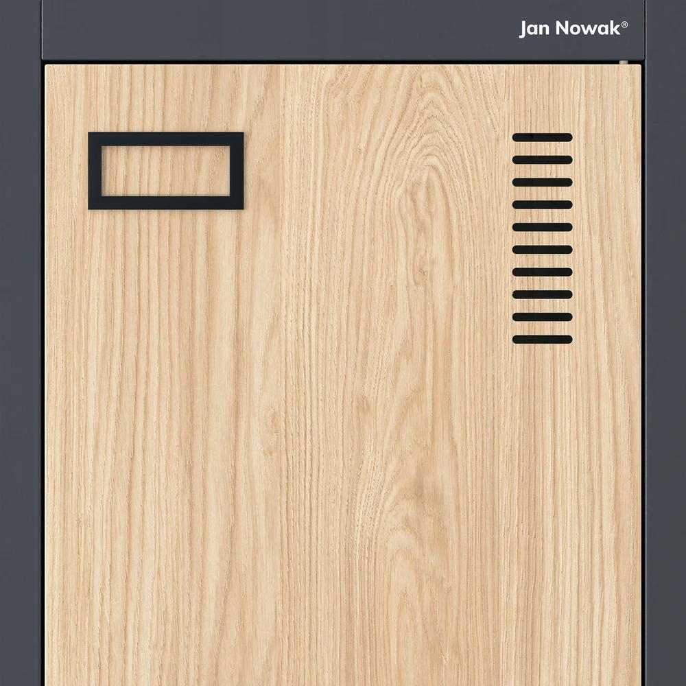Jan Nowak Biuro spintelė su keturiomis sekcijomis, antracito spalvos / sonoma ąžuolo Eco Design* KACPER (800 x 1800 x 500 mm)