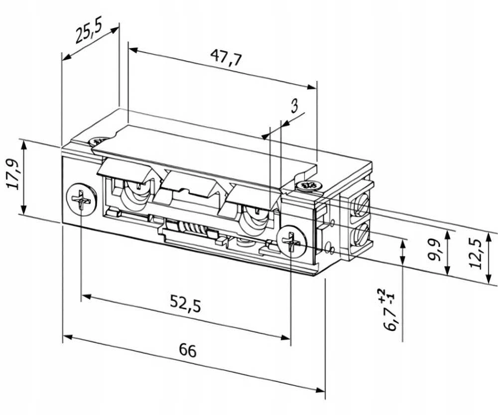 ELEKTROMAGNETINĖ UŽKABA F24R-C ATBULINĖS EIGOS Hartte BIRA