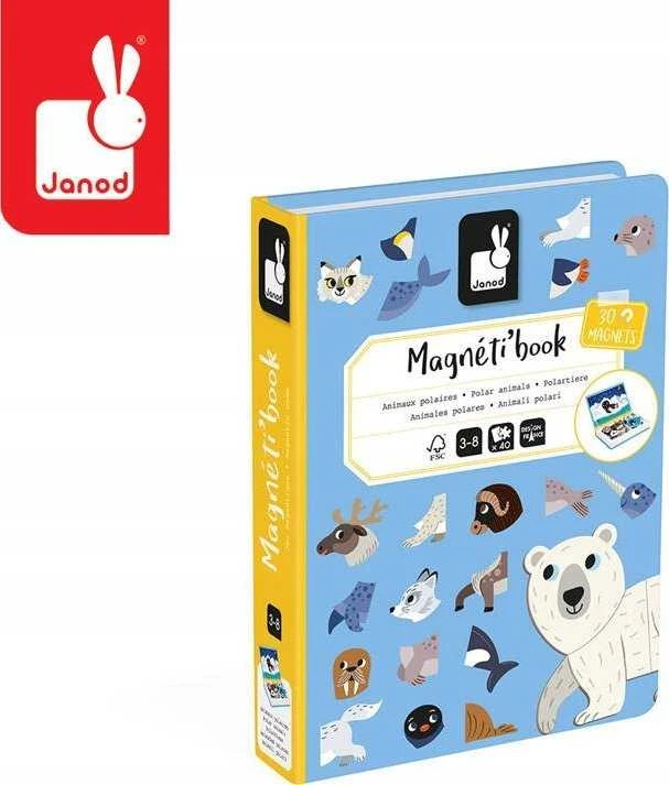 Janod magnetinė knyga „Poliariniai gyvūnai“