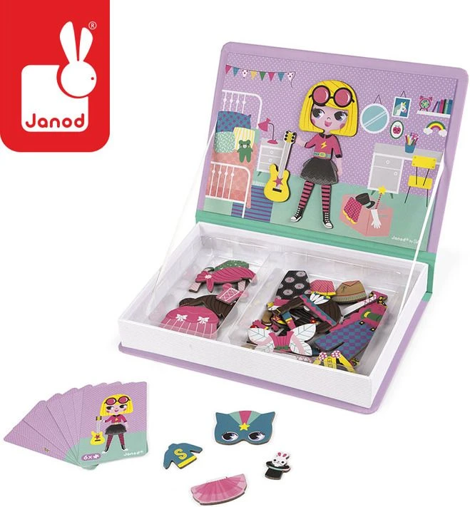 Dėlionė Janod Magnetibook Costumes Girl