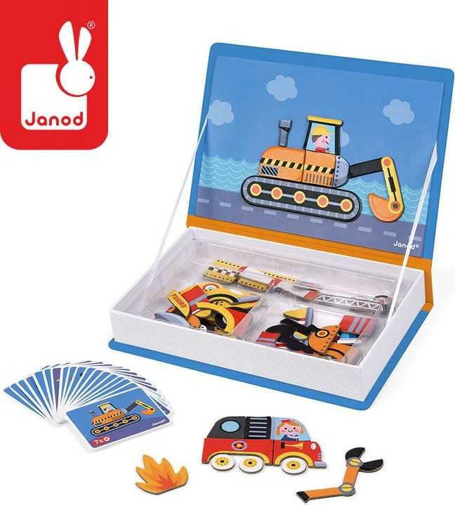 Dėlionė Janod Magnetibook Pojazdy