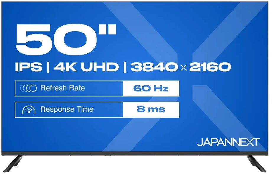 Carruzzo JAPANNEXT JN-IPS500UHD60F kompiuterio monitorius 127 cm (50″) 3840 x 2160 pikseliai 4K Ultra HD Juoda