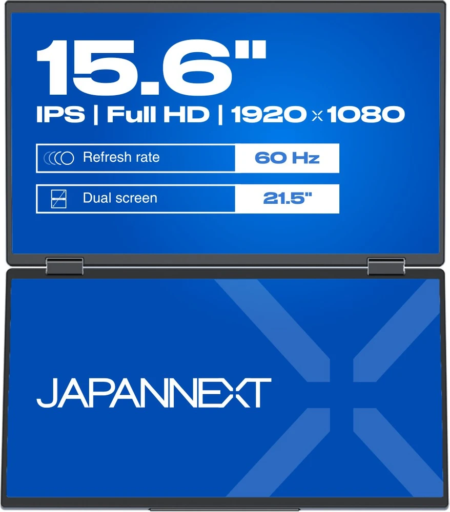 Carruzzo JAPANNEXT JN-DMD-IPS156F kompiuterio monitorius 39,6 cm (15.6″) 1920 x 1080 pikseliai „Full HD“ LCD Juoda