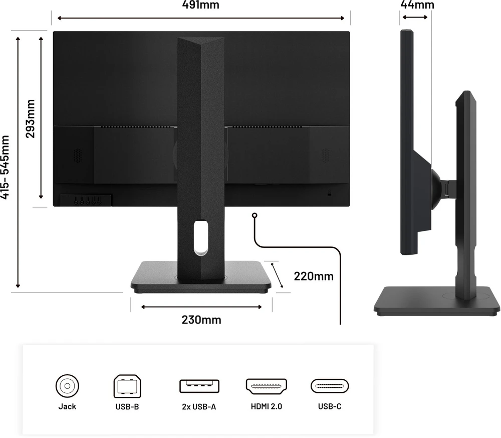 Carruzzo JAPANNEXT JN-I215FLFHSP-C65W kompiuterio monitorius 54,6 cm (21.5″) 1920 x 1080 pikseliai „Full HD“ LCD Juoda