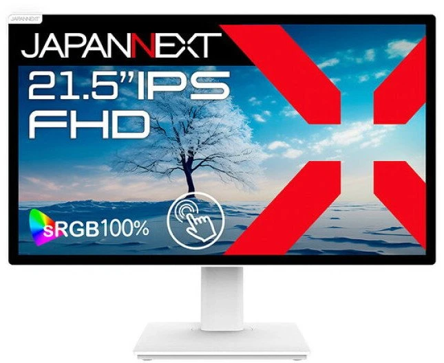 Carruzzo JAPANNEXT JN-IPS2152FHDR-T kompiuterio monitorius 54,6 cm (21.5″) 1920 x 1080 pikseliai „Full HD“ LED Lietimui jautrus ekranas Balta