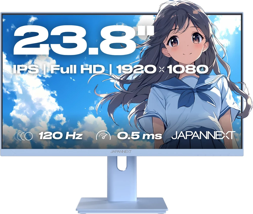 Carruzzo JAPANNEXT JN-I238FHD120F-HSP-BB kompiuterio monitorius 60,5 cm (23.8″) 1920 x 1080 pikseliai „Full HD“ LCD Mėlyna