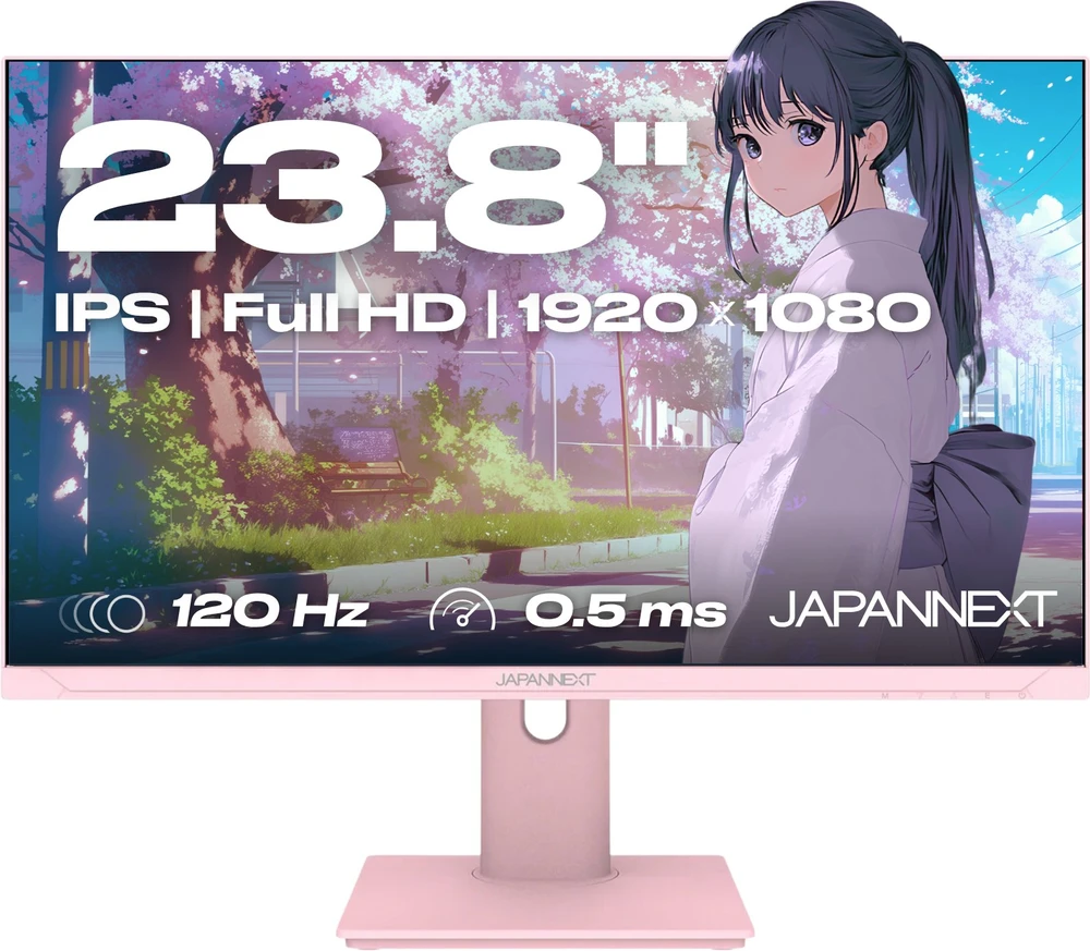 Monitorius JAPANNEXT 60,5 cm JN-I238FHD120F-HSP-PK 16:9 HDMI rožinis FHD