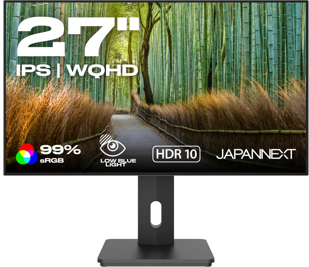 Carruzzo JAPANNEXT JN-27IPS4FLWQHDR-HSP kompiuterio monitorius 68,6 cm (27″) 2560 x 1440 pikseliai Wide Quad HD LCD Juoda